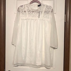 Suzanne Betro White NWT Lace Tunic
